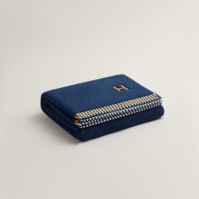 小物 HERMES SERVIETTE DE TOILETTE 55x100cm Serviette de toilette Vice Versa - Bleu | Hermès France